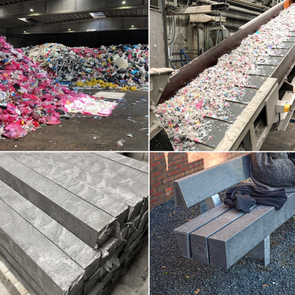 Lava Grey ist hergestellt aus 100% recycelt Post-Consumer-Abfälle