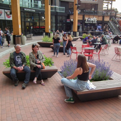 Solid Edge Green Benches